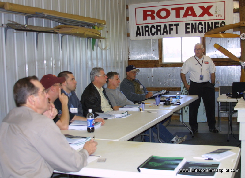 Ronnie Smith teaching the Rotax Flying and Safety Clubs approved Rotax 912 engine 