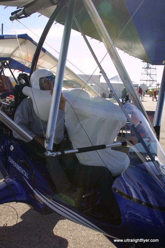 Electric powered ultralight trike from Tampa Bay Aerosport, air bag safety system for trike style aircraft, Light Sport Aircraft Pilot News newsmagazine.